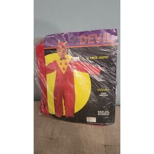 Vintage Forum Novelties “Devil” Costume – Small (4–6) 1980s Made in Taiwan –...